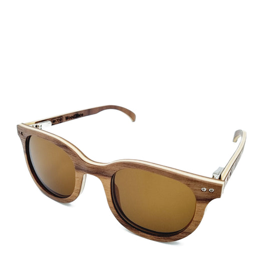 Lunettes de soleil en bois de noyer