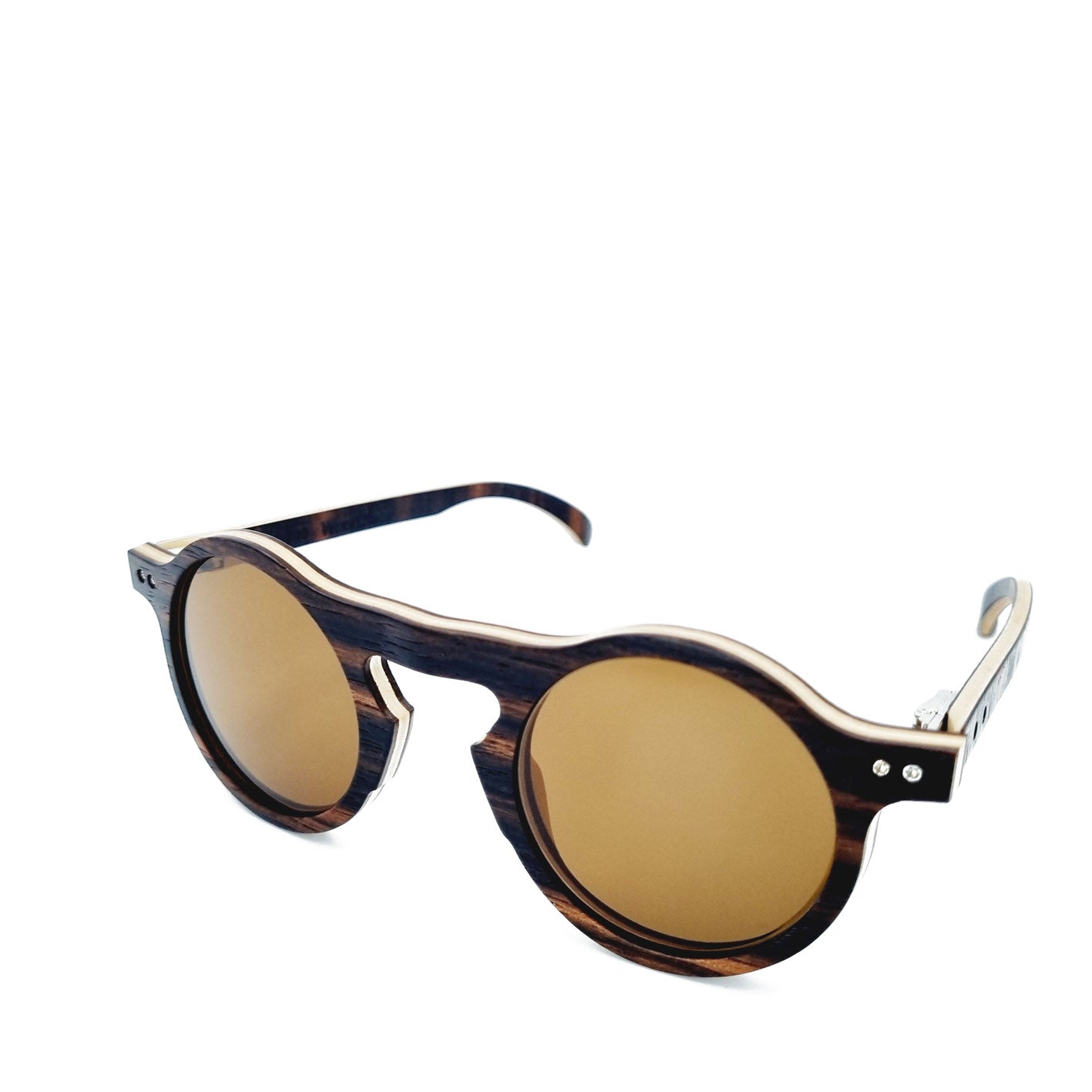 Lunettes de soleil en bois d'ébène de macassar