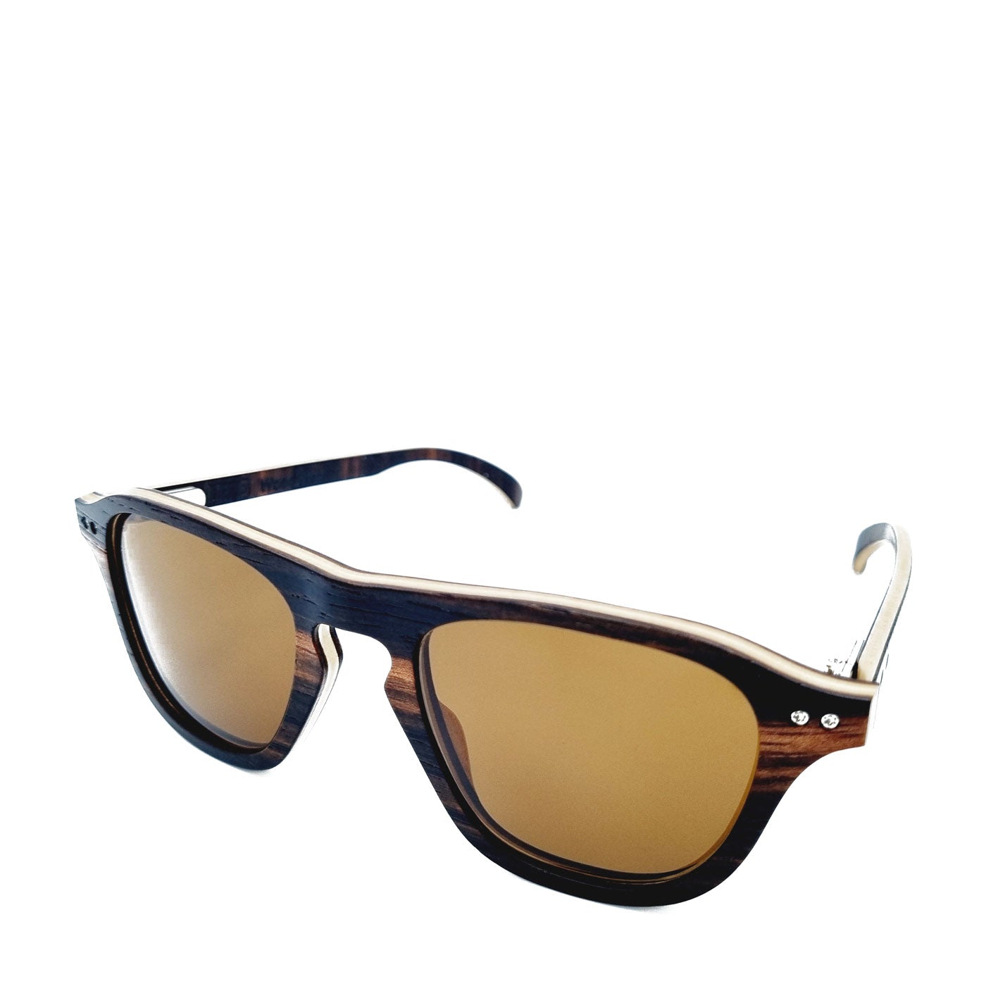 Lunettes de soleil en bois d'ébène de macassar