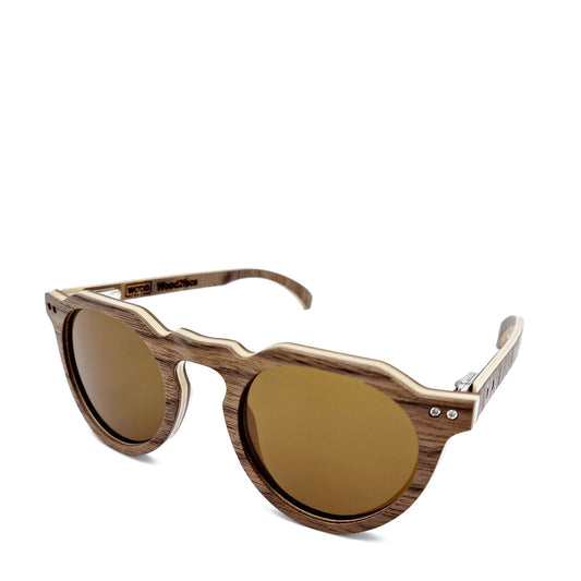Lunettes de soleil en bois de noyer